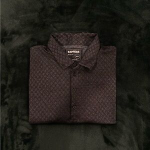 EXPRESS Geo Print Collar Long Sleeve